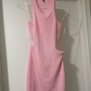 Pink Bodycon Cut Out Dress